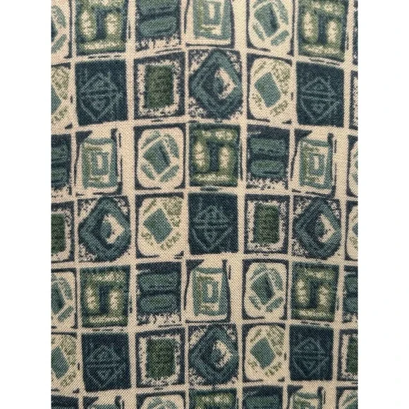 Island Blue Green Hawaiian Shirt 100% Rayon Green Pattern Button Down Shirt XXL - Picture 3 of 7